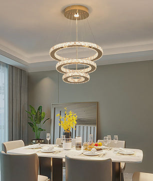 Luxe Kristallen Kroonluchter LED - Plafondlamp voor Woonkamer, Hal & Eetkamer
