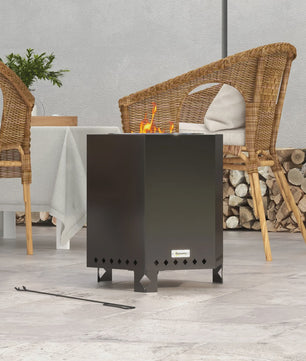 Outsunny Rookloze Terras Vuurschaal met Schep - Compact en Stijlvol voor Buiten
