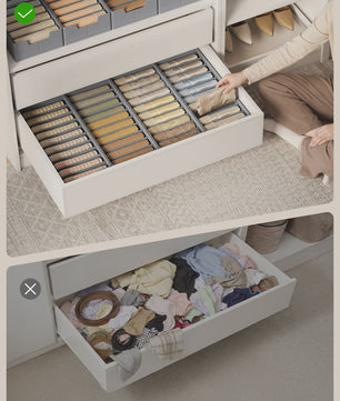 Songmics 4-delige Opvouwbare Lade-Organizers Set - Ideaal voor Kleding en Accessoires