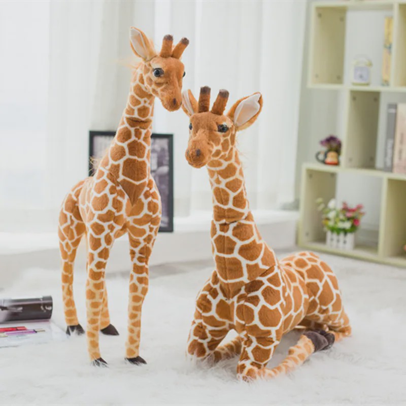 Grote Realistische Giraffe Pluche Knuffel - 35-120cm - Zacht Cadeau & Decoratie
