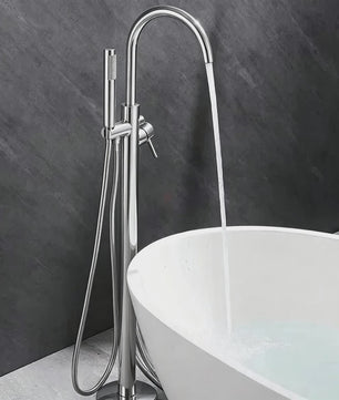 Vrijstaande Badkraan met Handdouche - Draaibare Mixer voor Warm & Koud Water