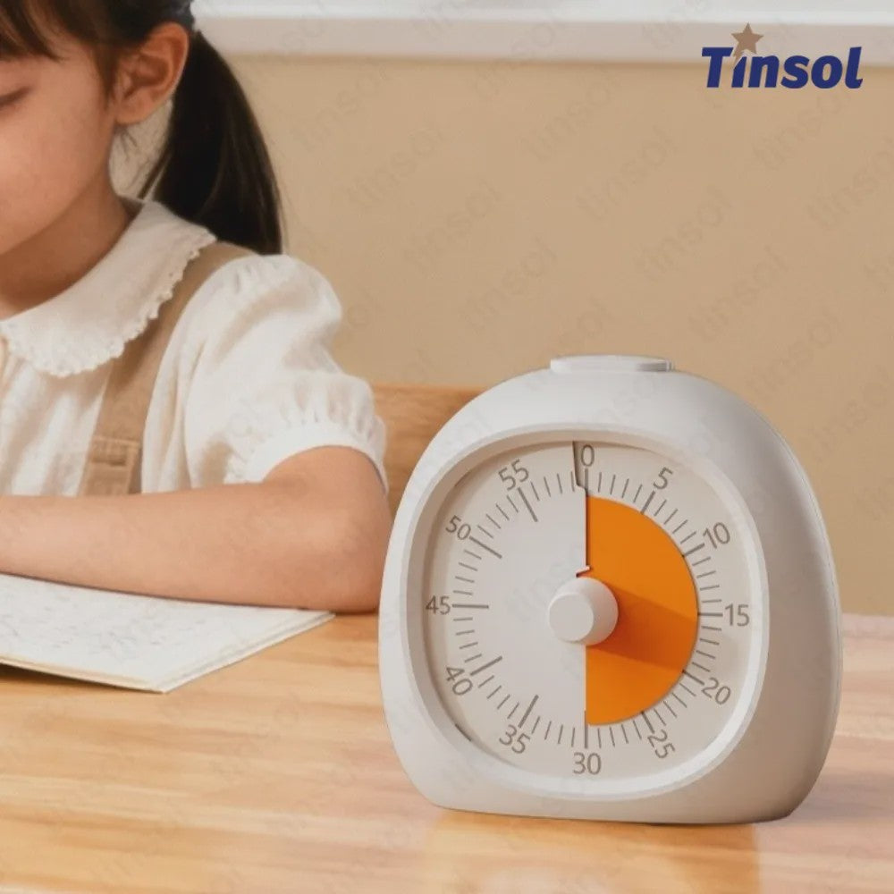 Visuele Timer 60 Minuten - Stille Tijdmanagement Hulp voor Kinderen & Keuken
