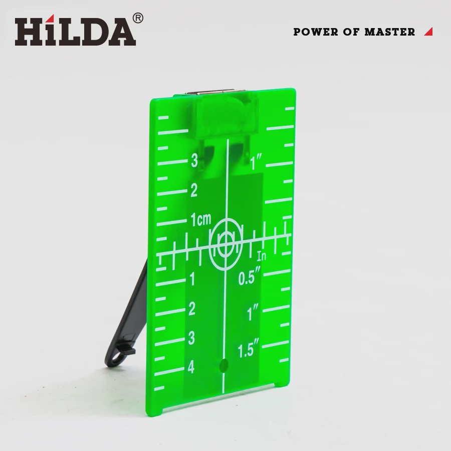 HILDA Laser Richtplaat Groen/Rood - Verticale/Horizontale Lijn Laser Target Bord