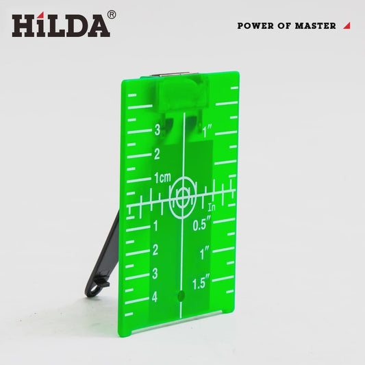 HILDA Laser Richtplaat Groen/Rood - Verticale/Horizontale Lijn Laser Target Bord