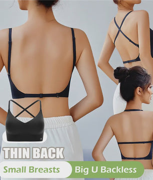 Onzichtbare Push-Up BH met Diepe U-Hals en Strapless Optie - Perfect voor Jurken