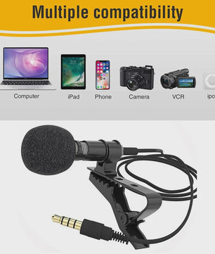 Externe Lavalier Microfoon met 3.5mm Jack voor Auto Radio, DVD-spelers en meer