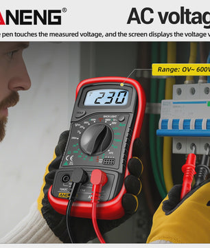 ANENG AN8205C Digitale Multimeter - AC/DC Spanning, Stroom, Weerstand Tester met LCD & Backlight