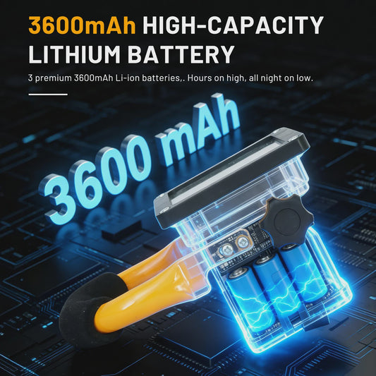 Oplaadbare LED Werkspot 30W - Waterdicht IP65, 3600mAh, Dimbare Modi & Rode/Blauwe Noodfunctie