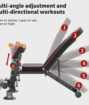 Opvouwbare Dumbbell Bank - Verstelbare Fitness Bank voor Krachttraining Thuis