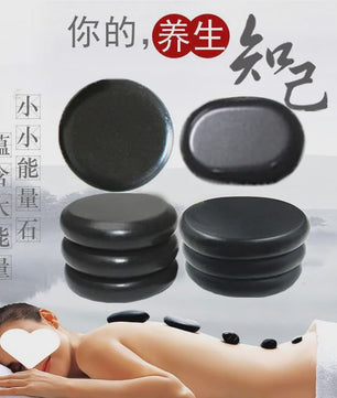 Professionele Hot Stone Massage Set - 4x Jade Energie Stenen voor Ontspanning
