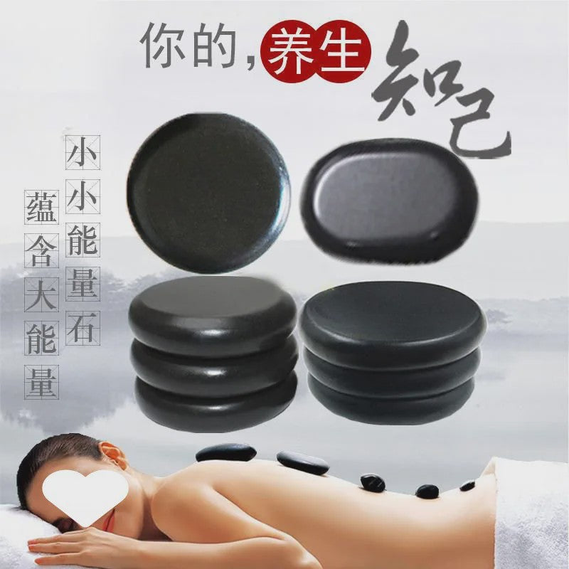 Professionele Hot Stone Massage Set - 4x Jade Energie Stenen voor Ontspanning