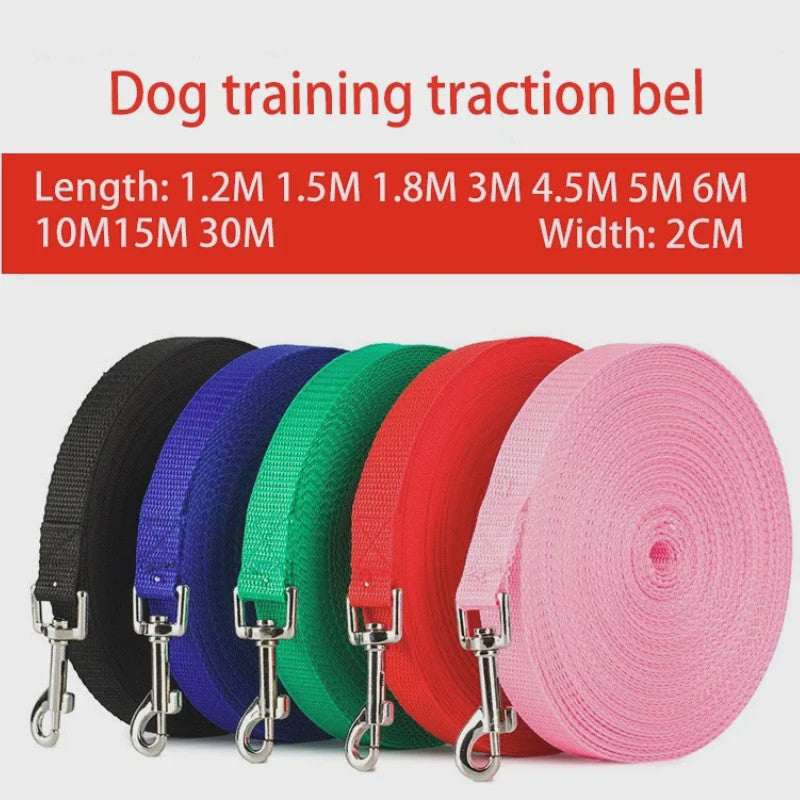 Lange Hondentrainingslijn Nylon - 1.2M tot 30M - Duurzaam & Veilig
