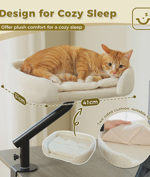 360° Draaibare Kattenmand voor Bureau - Comfortabele Hangmat voor Binnenkatten