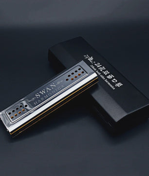 SWAN 24-Gats Tremolo Harmonica - Dubbelzijdig C/G Toets - Muziekinstrument