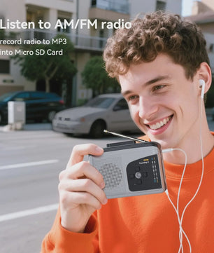 EZCAP234 Cassette naar MP3 Converter: Speel tapes af, neem radio op en luister naar AM/FM