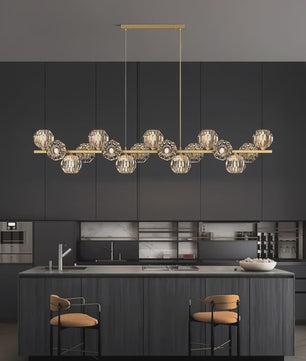 Moderne LED Plafondlamp - Hanglamp met Kristallen Bollen voor Woonkamer & Eetkamer