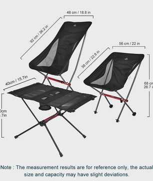 Lichtgewicht Opvouwbare Campingstoel en Tafel Set - Outdoor, Picnic, Reizen