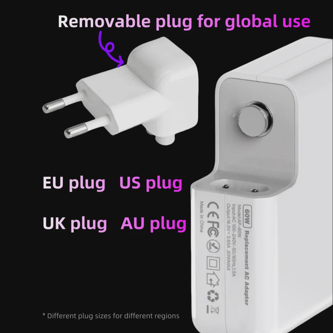 96W USB-C Snellader Adapter voor MacBook Pro/Air M1 M2 - PD Fast Charger