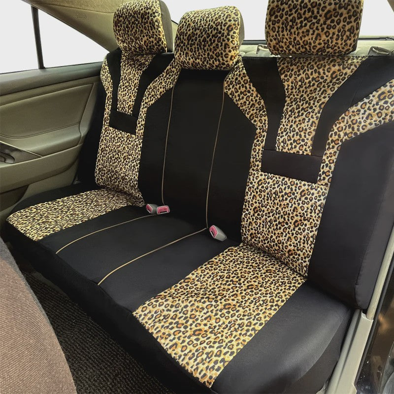 Luxe Leopard Print Autostoelhoes - Universeel & Winterklaar