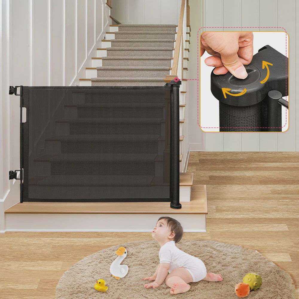 Intrekbare Veiligheidshekje voor Baby's en Huisdieren, 0-150cm Breed, Binnen & Buiten