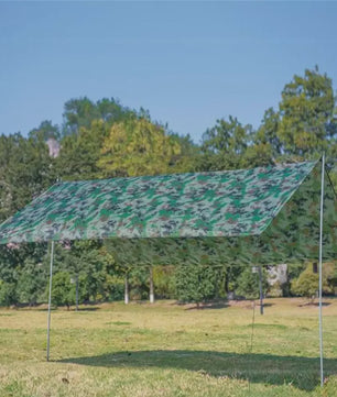 Waterdichte Camouflage Tarp 230x140cm - UV-bescherming, Regenkap & Schaduw voor Outdoor Avonturen