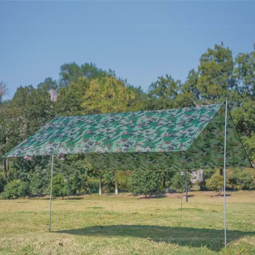 Waterdichte Camouflage Tarp 230x140cm - UV-bescherming, Regenkap & Schaduw voor Outdoor Avonturen