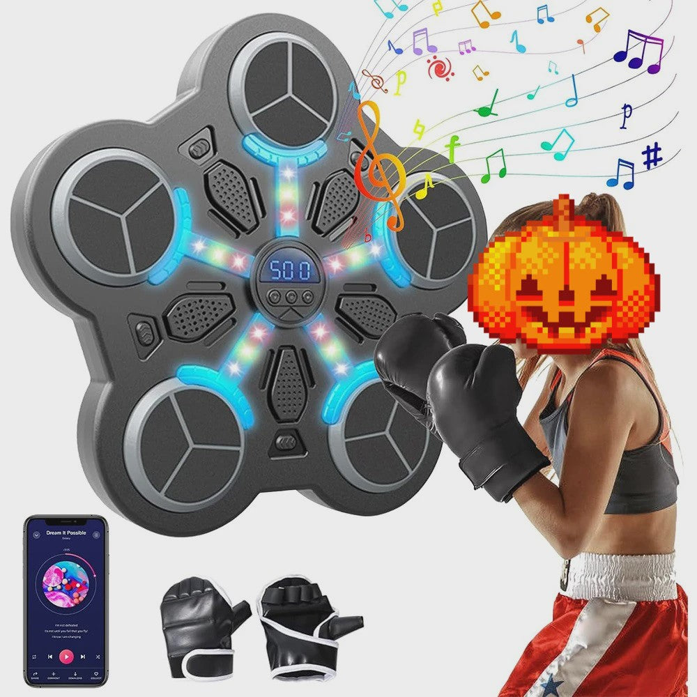 Slimme Muziek Bokszak Trainer - Wandmontage Zonder Boren - Fitness & Krachtraining voor Thuis