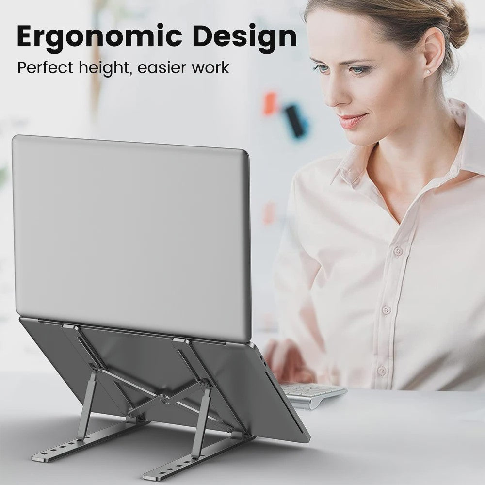 Verstelbare Aluminium Laptopstandaard - Ergonomisch & Koelend