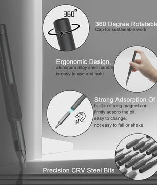 Galacok 50-in-1 Precisie Schroevendraaierset - Magnetisch S2 Bit Reparatiegereedschap