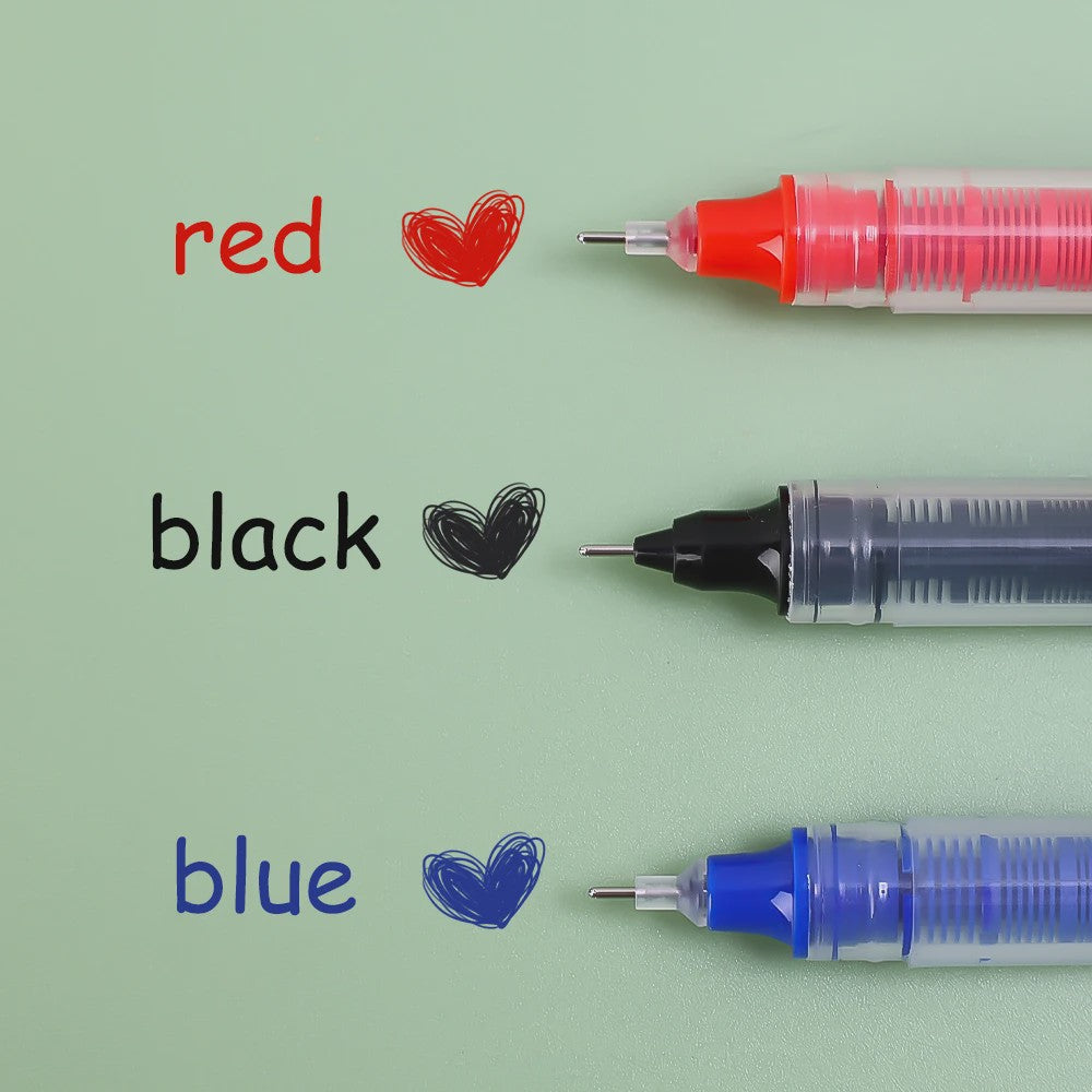 Set van 1-20x Gel Pen Zwart/Blauw/Rood - 0.5mm Naaldpunt voor Studenten & Kantoor