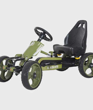 Traptrekker Go Kart Groen - Verstelbare Stoel & Handrem - Leeftijd 3-6 Jaar