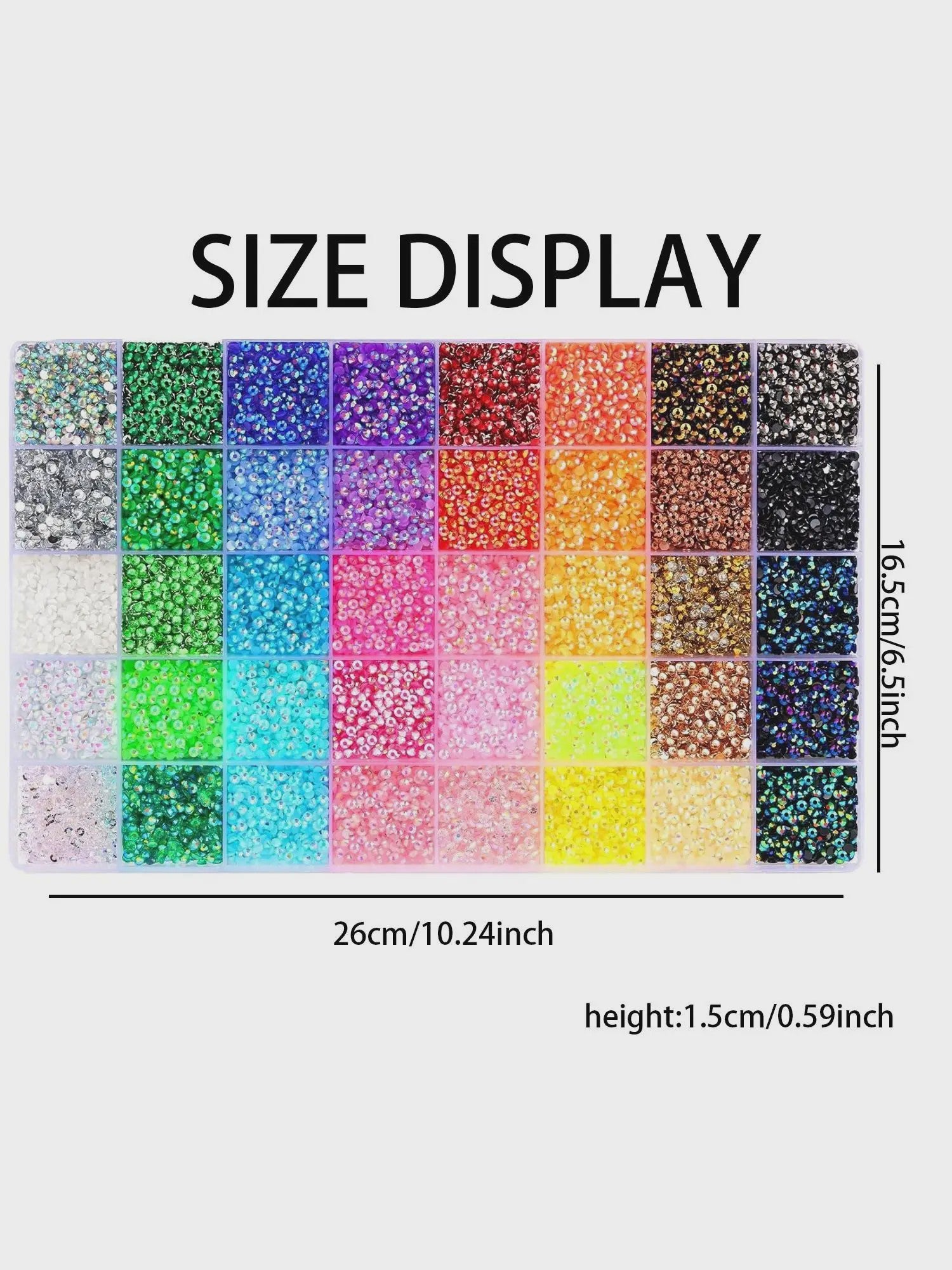 40 Kleuren Strass Steentjes Set 3mm - DIY Versier Kit voor Kleding, Nagels & Decoratie