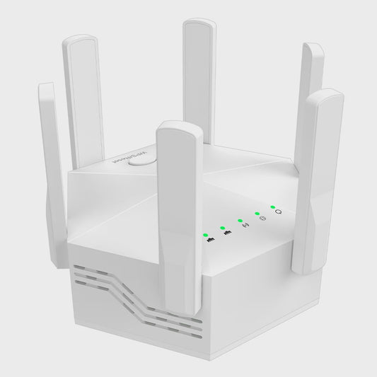 1200Mbps WiFi Repeater met 6 Antennes: Krachtige Signaalversterker voor Snel Internet