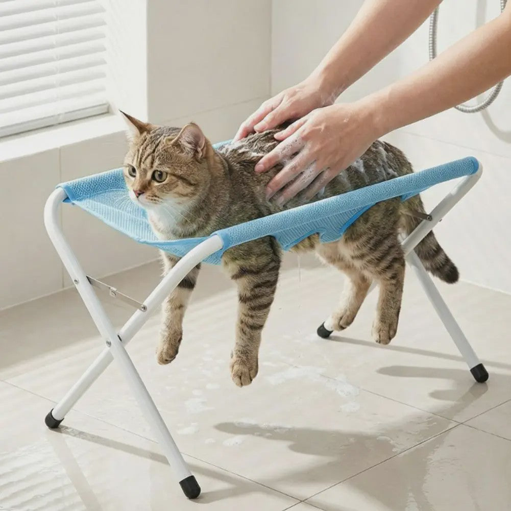 Opvouwbare Huisdier Badmat & Trimmatafel voor Katten en Kleine Honden - Ademend Mesh