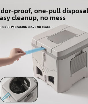 Draagbaar Opvouwbaar Camping Toilet voor Volwassenen - Outdoor, Reizen, Auto Noodgeval, Geurvrij Commode