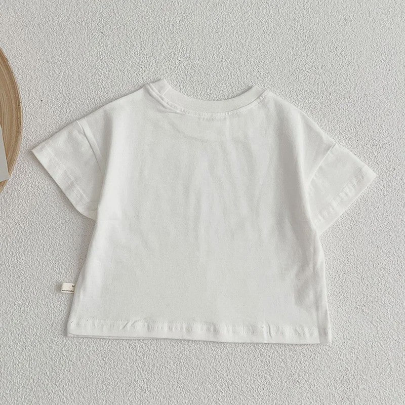 Zomer T-shirt Baby Jongens & Meisjes | Effen Kleur | Koreaanse Stijl | Korte Mouwen