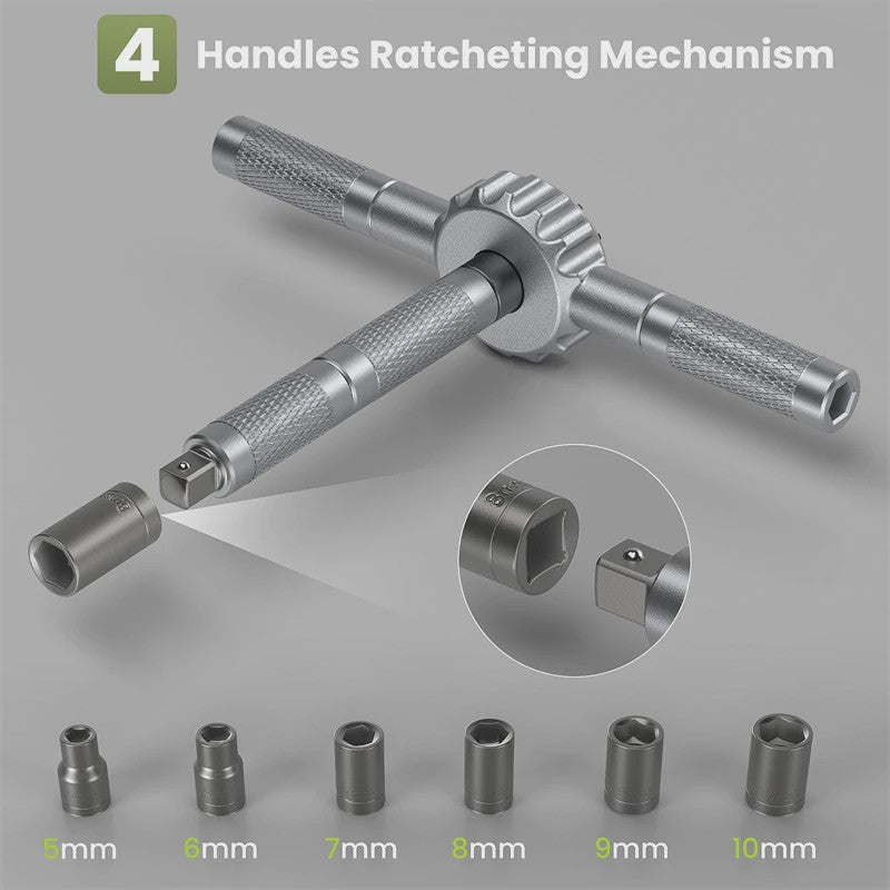 69-delige Magnetische Ratel Schroevendraaierset met 4 Handvatten & S2 Staal Bits voor Precisiewerk