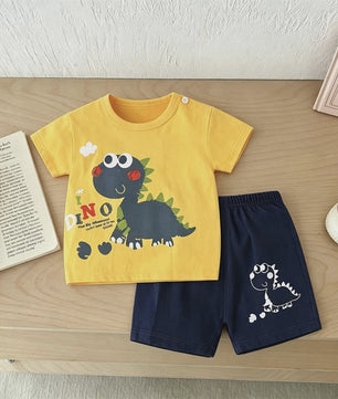 Zomerse Kinderkleding Set: T-shirt met korte mouwen en shorts