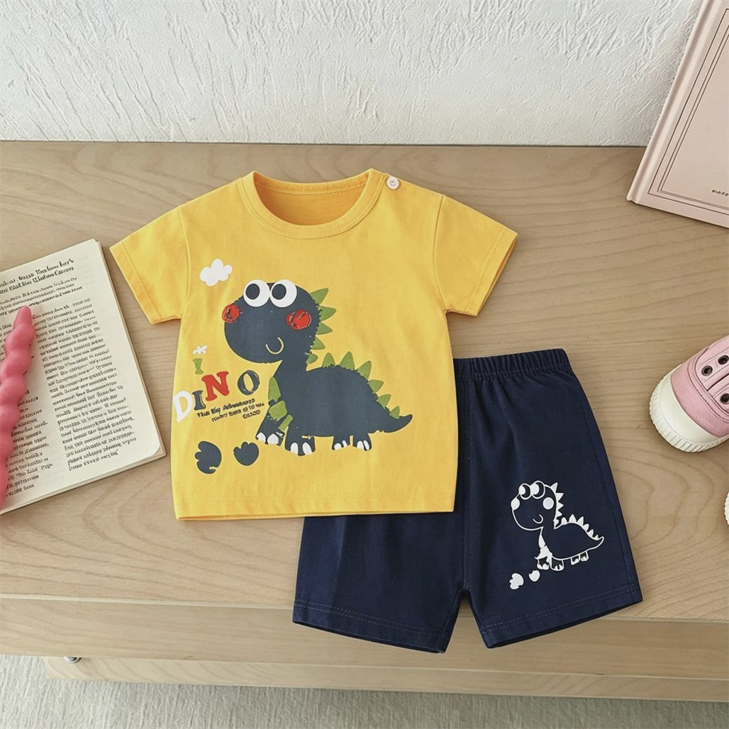 Zomerse Kinderkleding Set: T-shirt met korte mouwen en shorts