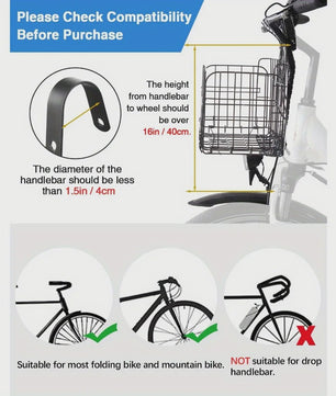 Grote Fietsmand voor Voor- of Achteraan – Ruime Opbergtas voor Boodschappen, Huisdieren en Meer