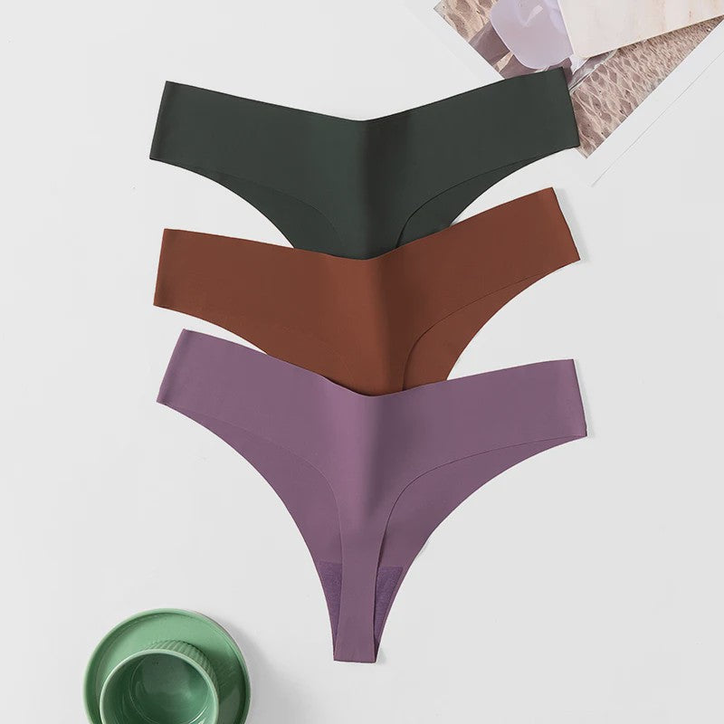 Set van 10 Naadloze Dames Strings - Comfortabele en Ademende Lingerie