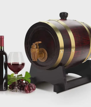 Houten Wijnvat 1L, 1.5L, 3L - Vintage Eiken Vat voor Wijn, Whiskey & Bier - Decoratie