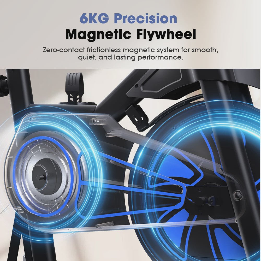 Formill QK116C Hometrainer - Magnetische Spin Bike met 12kg Vliegwiel & LCD Display