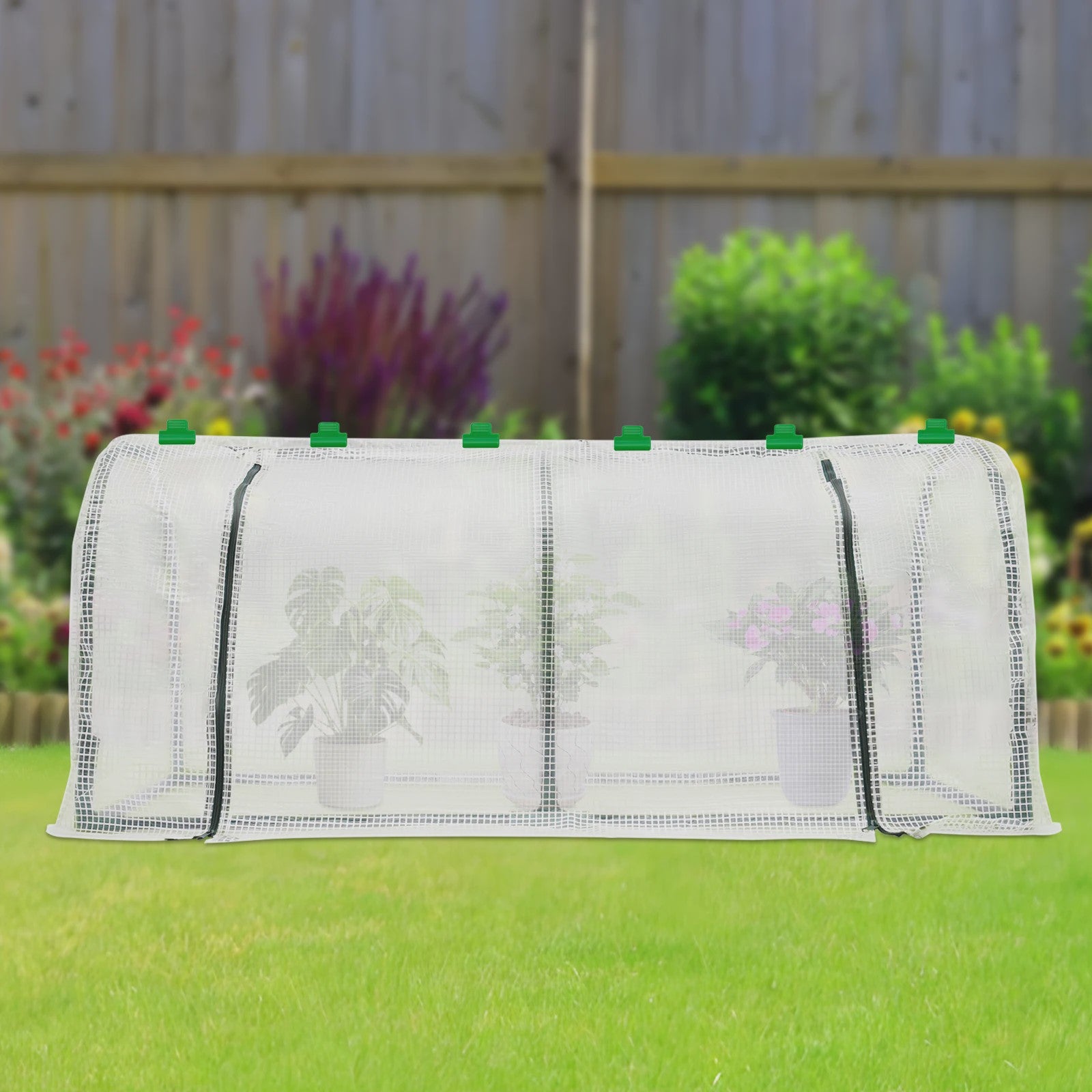 Kleine Kweekkas 120x60x50cm met oprolbare ramen - Ideaal voor balkon en tuin