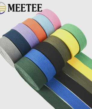 4 Meter Katoenen Band - 1.3mm Dikke Webbing voor Tassen, Riemen & DIY Projecten (20-50mm Breed)