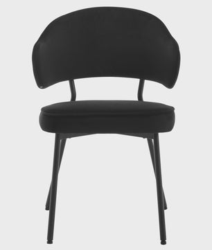 Set van 2 gestoffeerde eetkamerstoelen met armleuningen en rugleuning - Comfortabele lounge stoel voor keuken of woonkamer