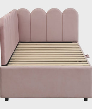 Multifunctionele Velours Sofa Bed met Uitschuifbaar Gastenbed - Ruimtebesparend Design
