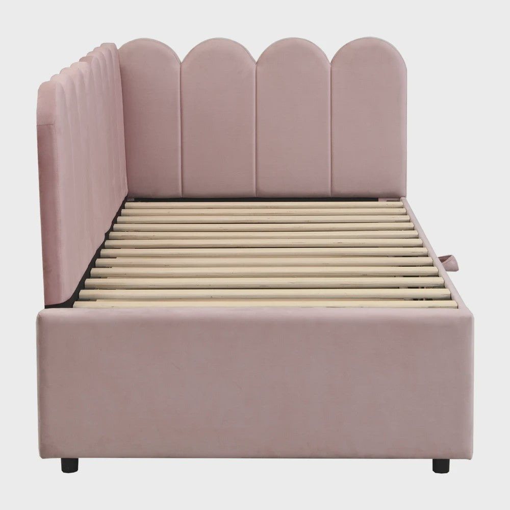 Multifunctionele Velours Sofa Bed met Uitschuifbaar Gastenbed - Ruimtebesparend Design