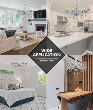 Luxe 10-Lichts K9 Kristallen Kroonluchter - Elegant en Modern Design