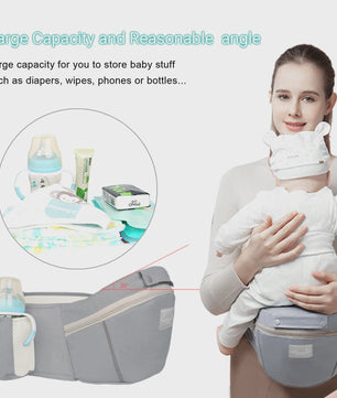 Ergonomische Baby Draagzak Multifunctioneel met Heupstoel - 0 tot 36 Maanden